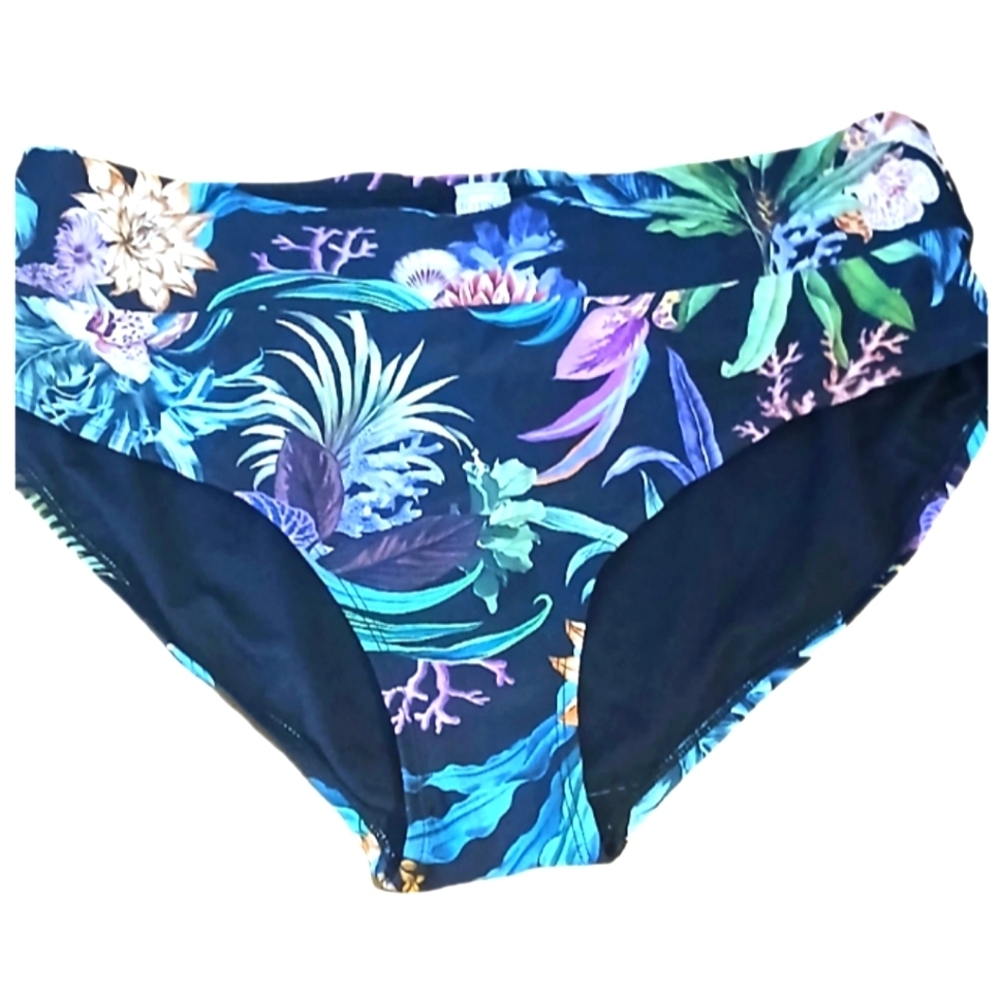 Terra & Sky Womens Plus Size Floral Bikini Bottom Size 2X (20W/22W)